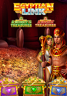 Egyptian Link Wealthy Wilds Amasis and Amunet's Treasures Video Slots Graphic