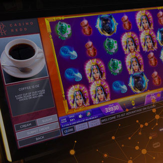 IGT Video slot with Casino beverage ordering pop up window. 