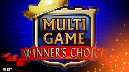 A multi game winners choice logo graphic - an example of the IGT Advantage Multi-Game, Multi- Denomination (MGMD) System