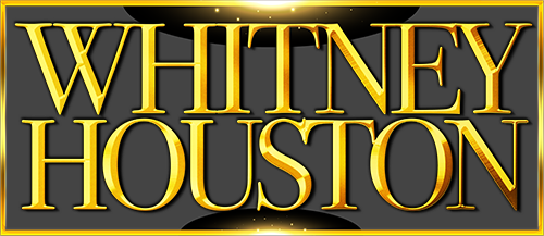 Grammy award winner Whitney Houston's gold and black logo